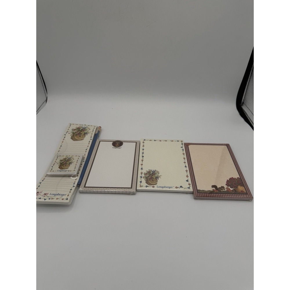 🌿 Longaberger Notepads & Magnet – Ephemera – NOS 🌿 🧺 | Vintage Collectible 🧺